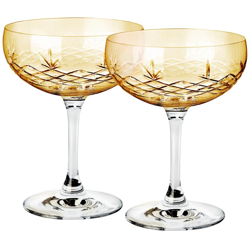 Crispy Gatsby Champagneglas, 2 Stk. Citrine fra Frederik Bagger