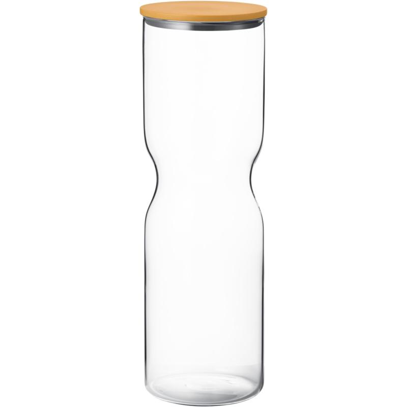 Alfredo Opbevaringsboks Med Låg 2 Liter, Glas Gul fra Georg Jensen