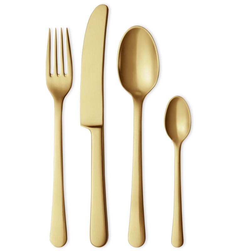 Copenhagen Bestiksæt, Mat Guld, 4 Stk fra Georg Jensen