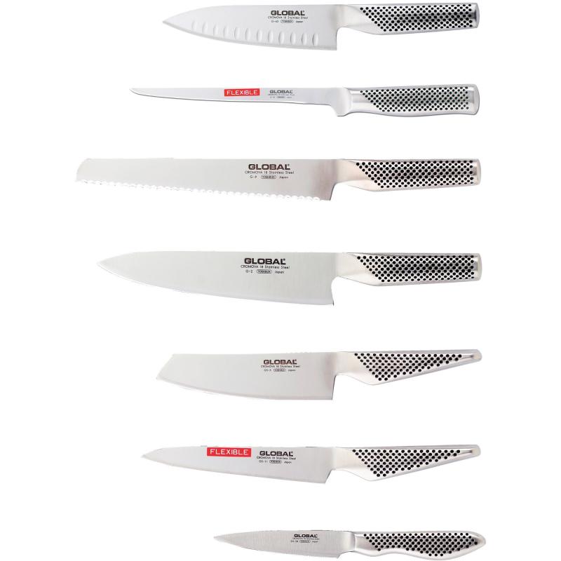 Knivsæt Med 7 Knive fra Global