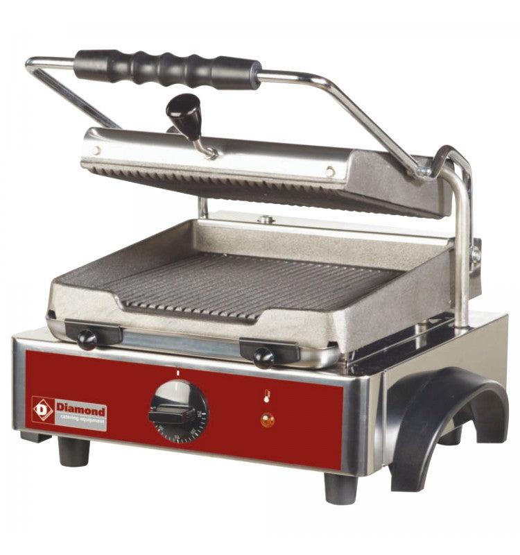 Kontaktgrill   Klemgrill   Rillet Overflade   255 X 255 Mm fra Diamond