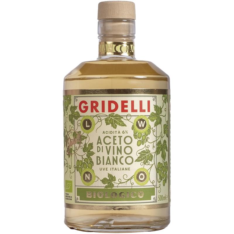 Aceto Di Vino Bianco økologisk Hvidvinseddike 500 Ml fra Gridelli