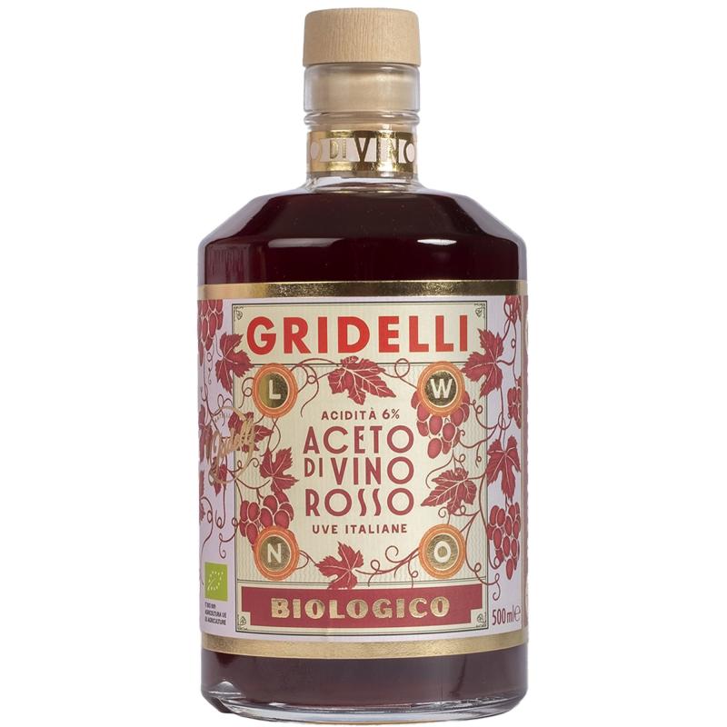 Aceto Di Vino Rosso økologisk Rødvinseddike 500 Ml fra Gridelli