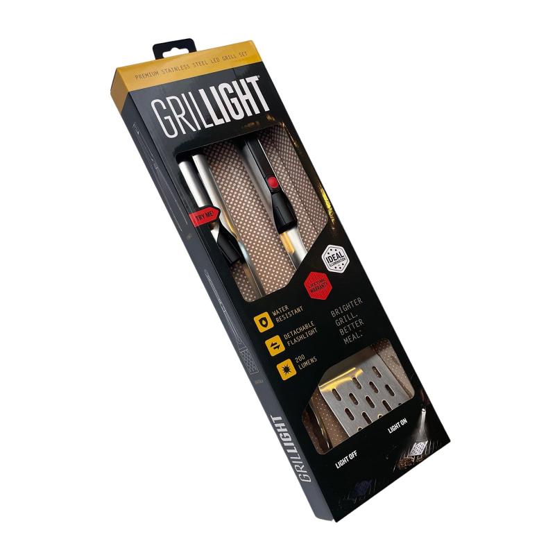 Redskabssæt 2 Delt Med Led Lampe fra Grillight