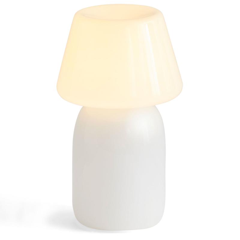 Apollo Portable Bordlampe, White Glass fra Hay