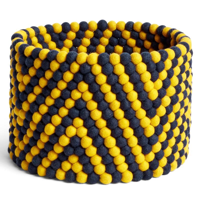 Bead Opbevaringskurv, Gul Chevron fra Hay
