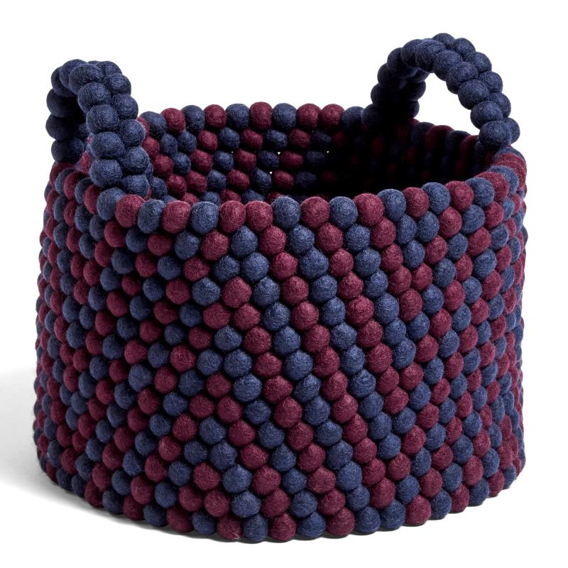 Bead Opbevaringskurv Med Håndtag, Burgundy Chevron fra Hay