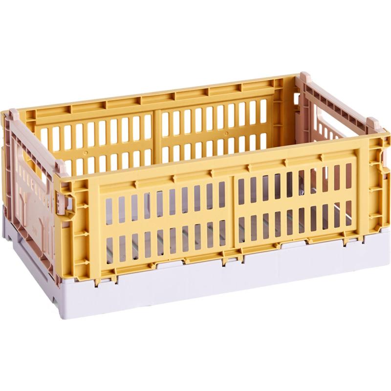 Colour Crate Mix Opbevaringskasse Small, Golden Yellow fra Hay