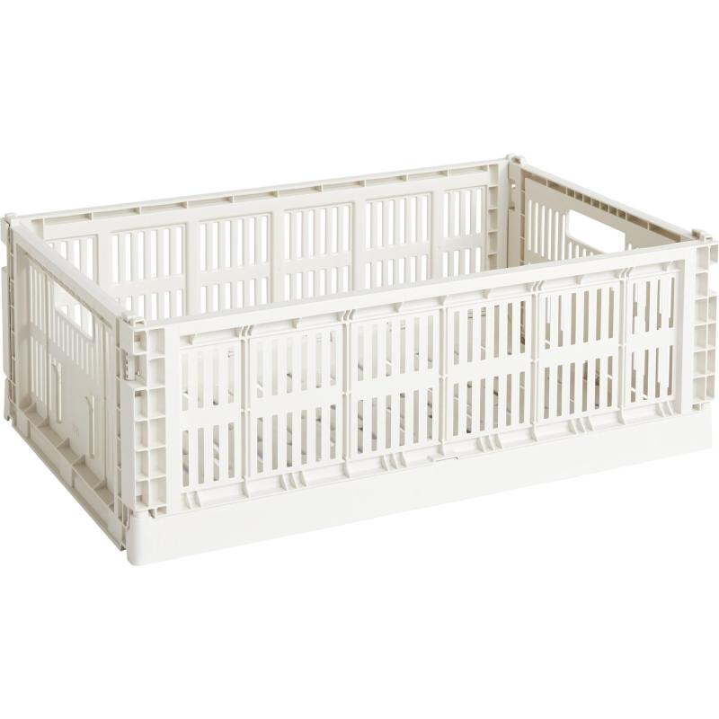 Colour Crate Opbevaringskasse, Large, Off White fra Hay