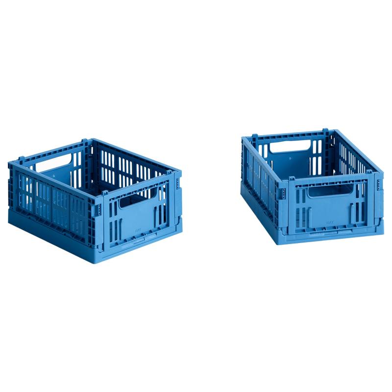 Colour Crate Opbevaringskasse Mini Electric Blue, 2 Stk. fra Hay