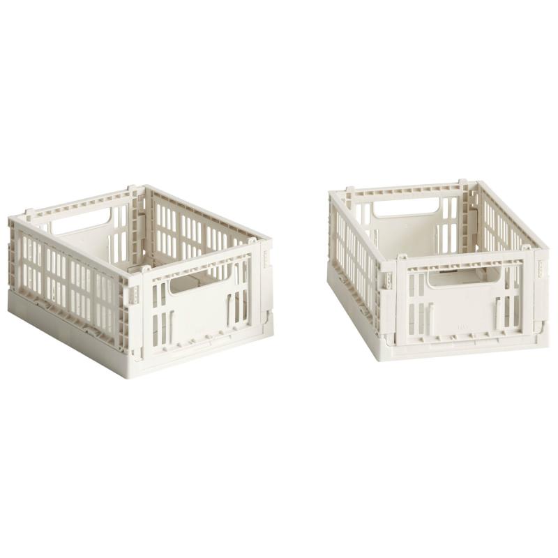 Colour Crate Opbevaringskasse Mini Off White, 2 Stk. fra Hay