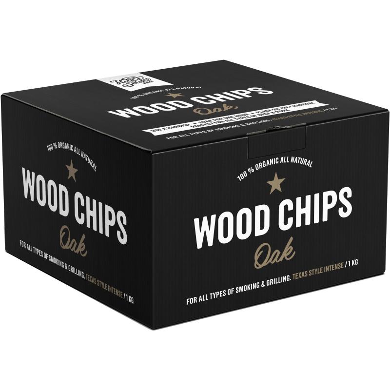 Smoke Chips 1 Kg, Oak fra Holy Smoke Bbq