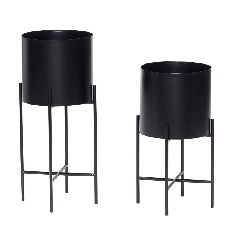 Airy Potte 2 Pak, Sort fra Hübsch
