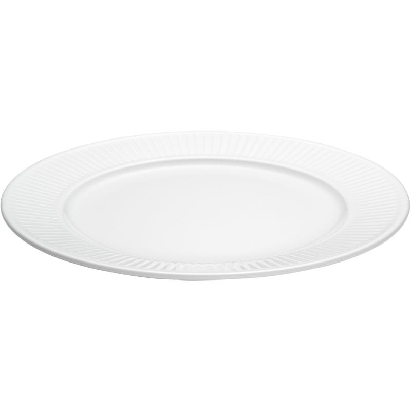Hvid Plissé Tallerken, ø 26 Cm. fra Pillivuyt