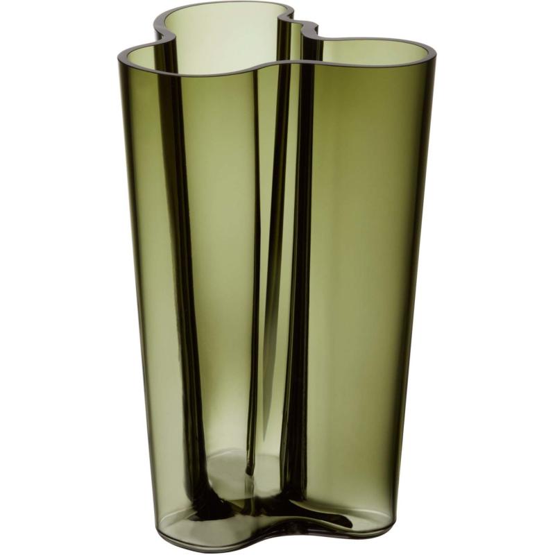 Aalto Vase, 25,1 Cm., Mosgrøn fra Iittala