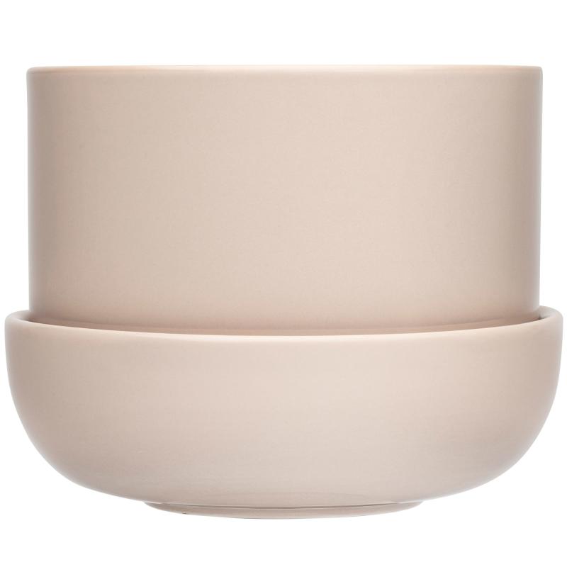 Nappula Urtepotte Med Underskål 17 X13 Cm, Beige fra Iittala