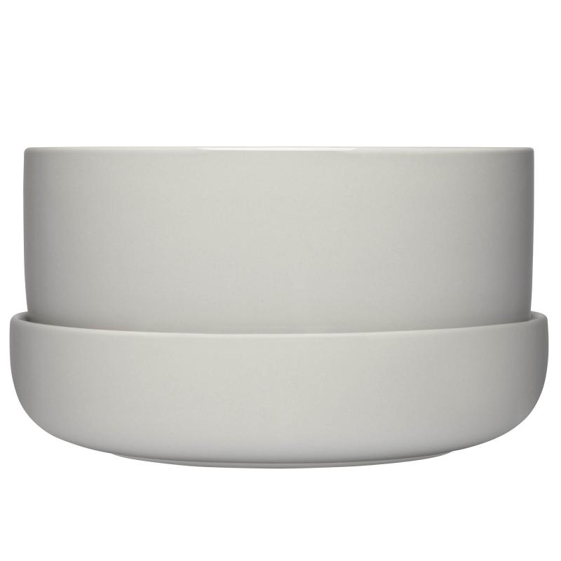 Nappula Urtepotte Med Underskål 24 X 13 Cm, Lysegrå fra Iittala