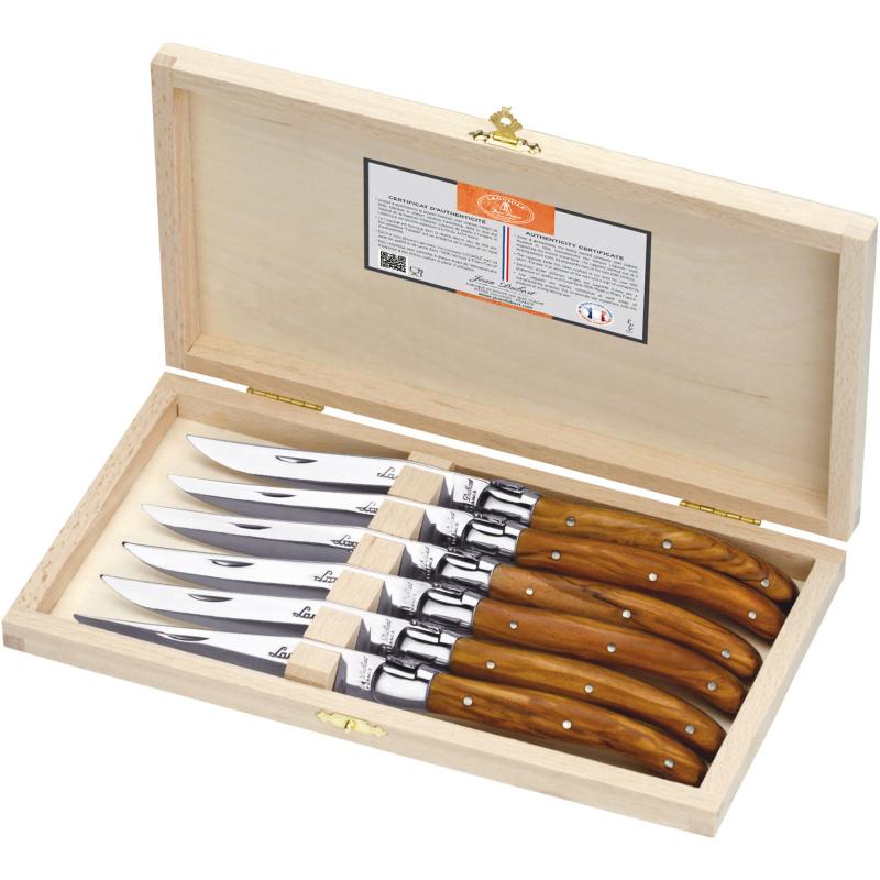 Laguiole Knive, Oliventræ, 6 Stk. fra Jean Dubost