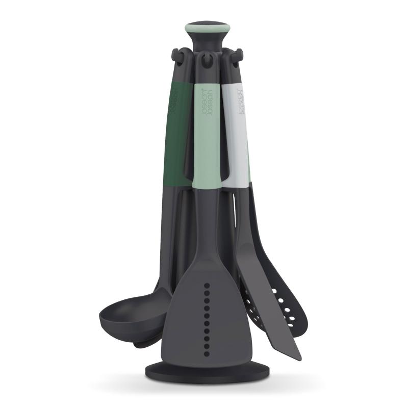 Elevateâ¢ Redskapssæt Med Holder 6 Dele, Lysegrøn fra Joseph Joseph