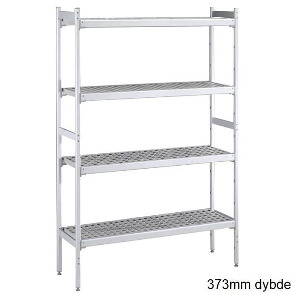 Alu. Reol Plasthylder 373mm Dyb   373x2935mm fra Gastroudstyr