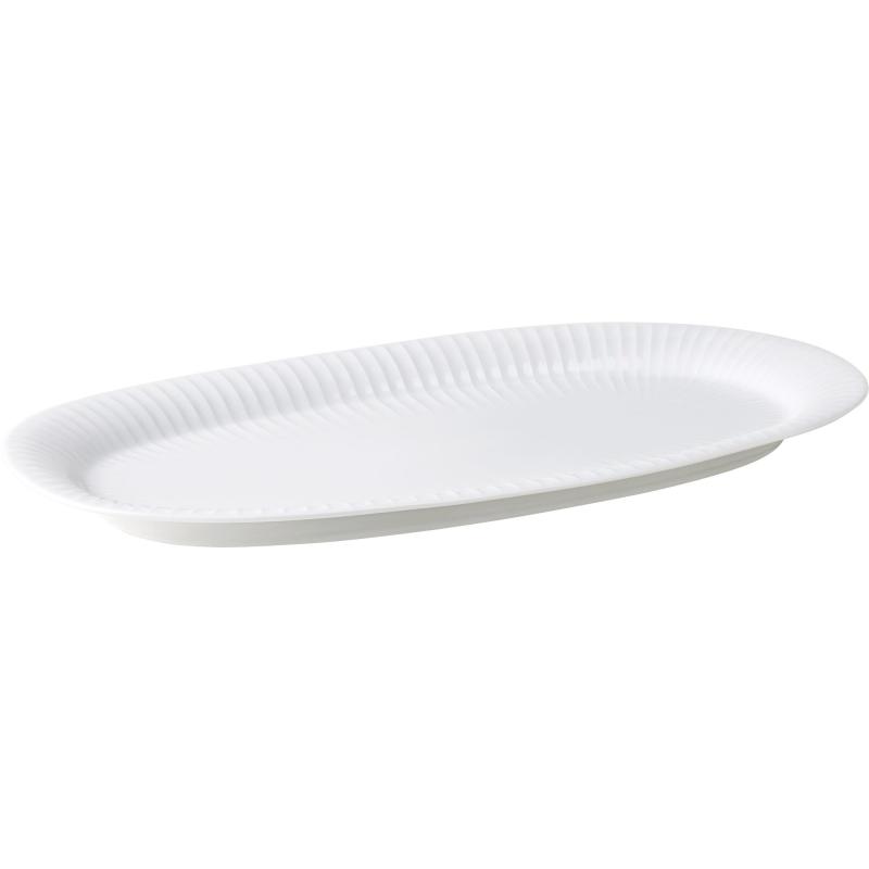 Hammershøi Ovalt Serveringsfad, Hvid, 40 X 22,5 Cm fra Kähler