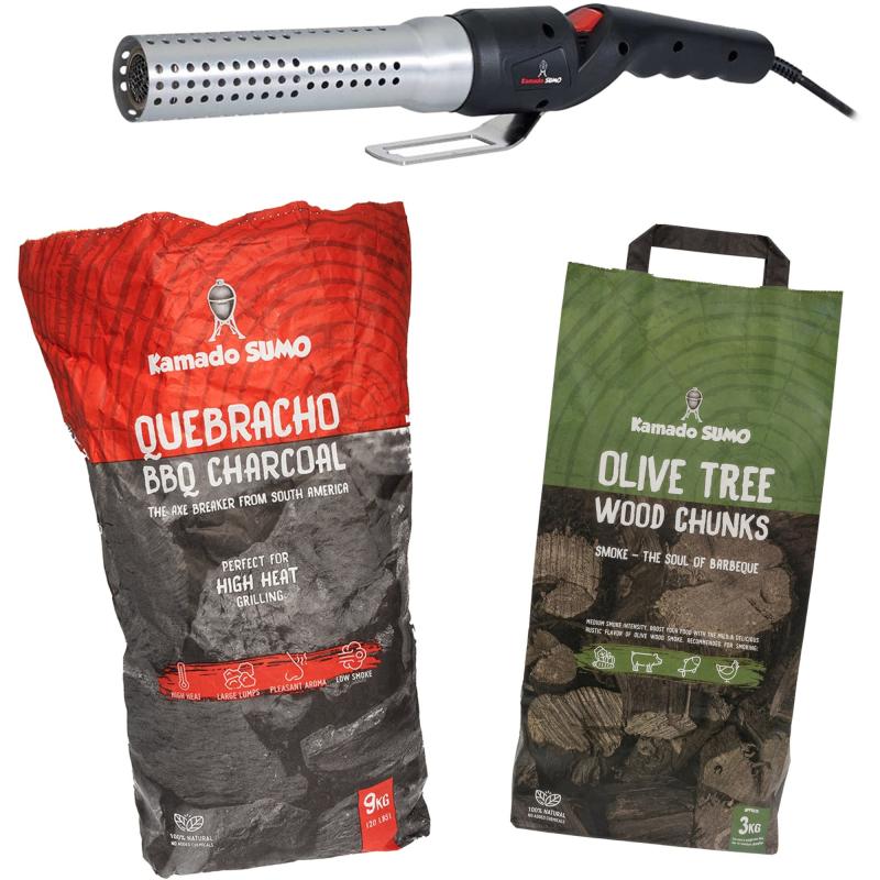 Startpakke: Kul, Røgtræ & Grillstarter fra Kamado Sumo