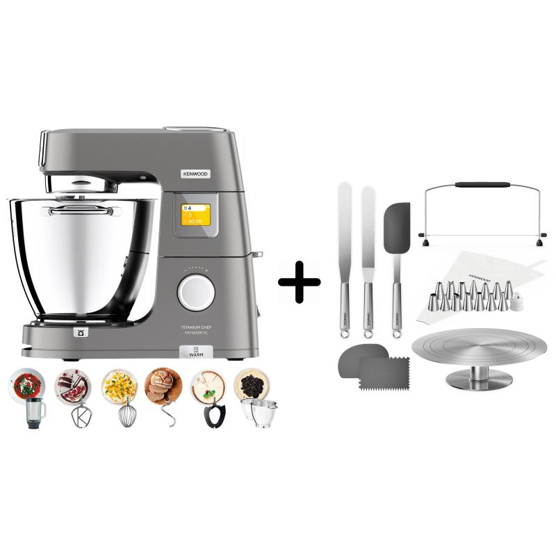 Chef Patissier  Køkkenmaskine + Kwsd100 Sæt Til Kagedekoration fra Kenwood