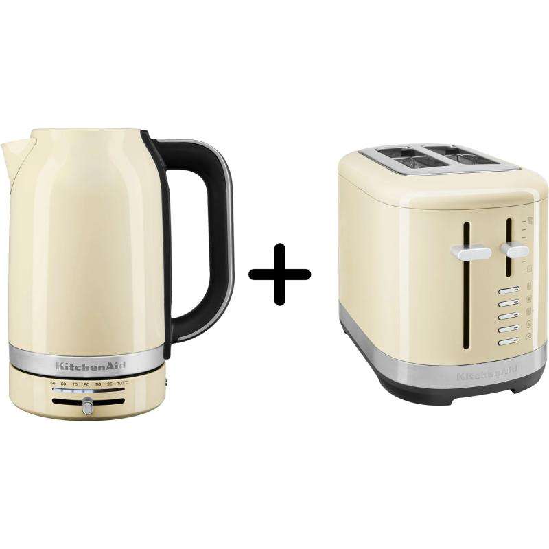 5kmt2109 Brødrister + 5kek1701 Elkedel, Almond Cream fra Kitchenaid