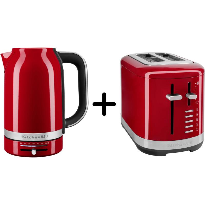 5kmt2109 Brødrister + 5kek1701 Elkedel, Rød fra Kitchenaid