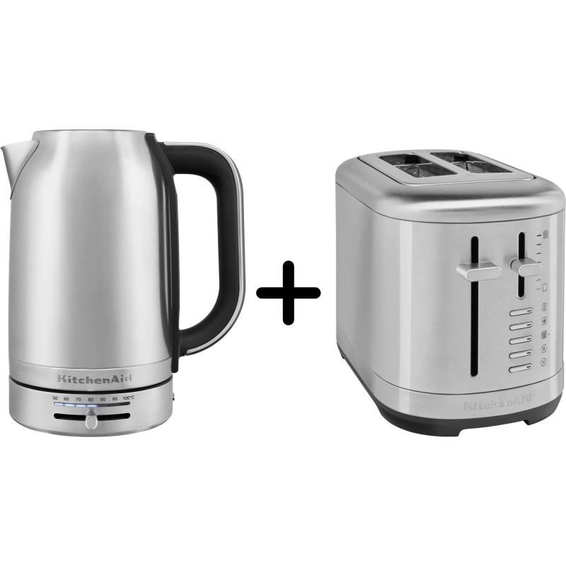 5kmt2109 Brødrister + 5kek1701 Elkedel, Stainless Steel fra Kitchenaid