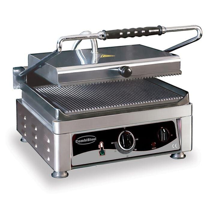 Klemgrill Combisteel Single   Rillet Top Og Bund fra Gastroudstyr