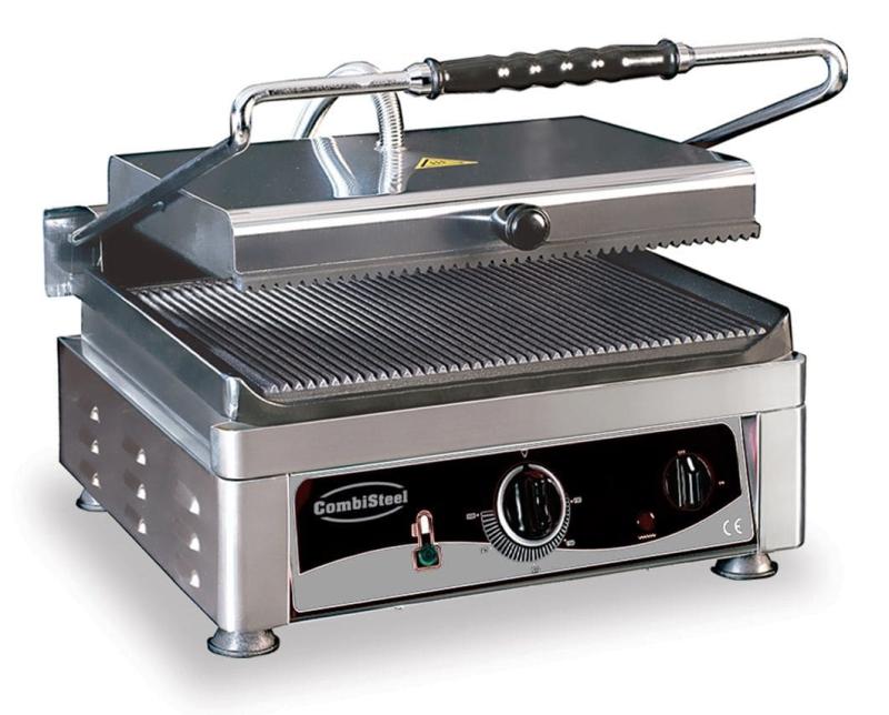 Klemgrill Stor   Enkelt   Rillet Top Og Bund fra Gastroudstyr