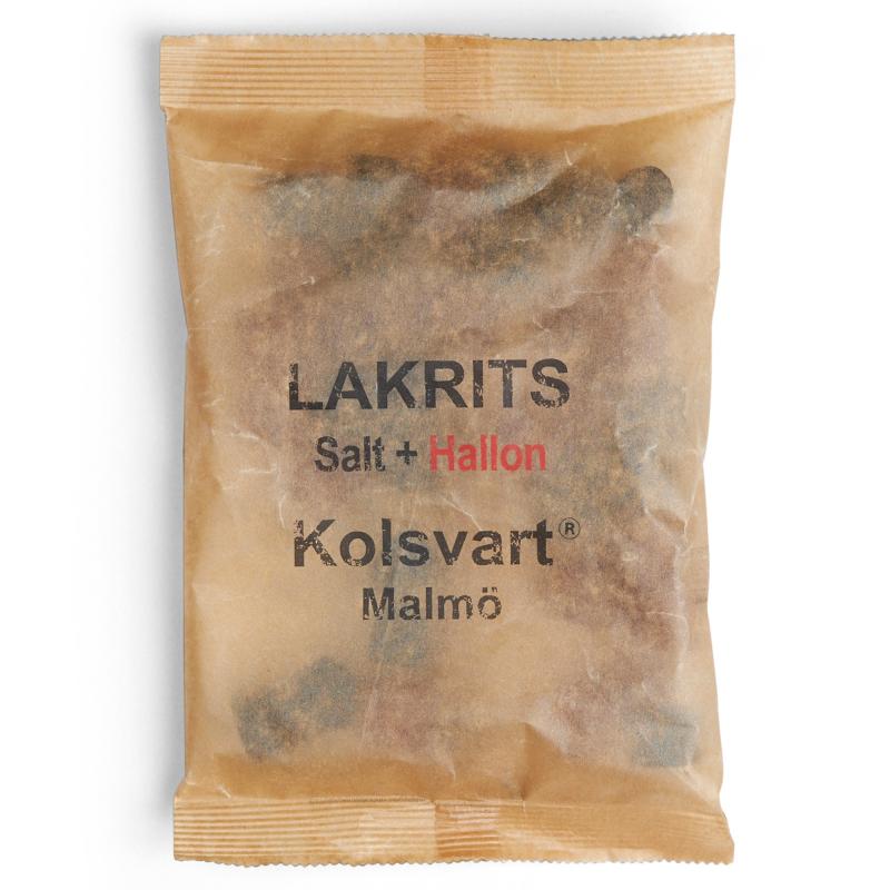 Salt + Hindbær Lakrids, 120 G fra Kolsvart