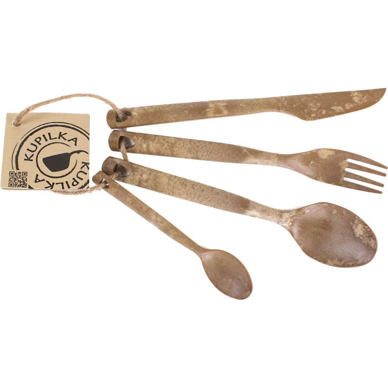 Cutlery Bestiksæt, Brun, 4 Dele fra Kupilka