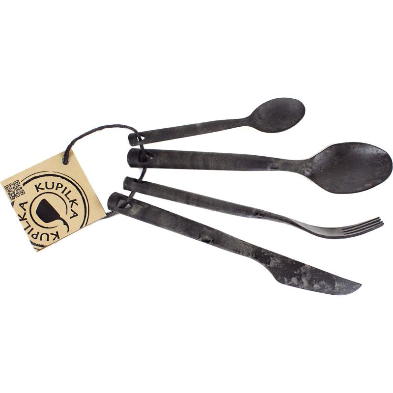 Cutlery Bestiksæt, Sort, 4 Dele fra Kupilka