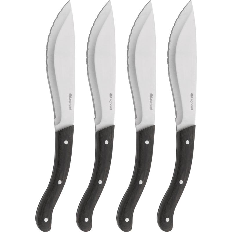 Tomahawk Steakkniv, Mørkt Træ, 4 Stk. fra Legnoart
