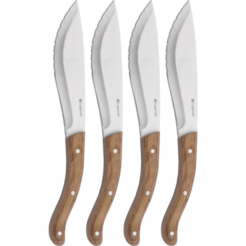 Tomahawk Steakkniv, Lyst Træ, 4 Stk. fra Legnoart