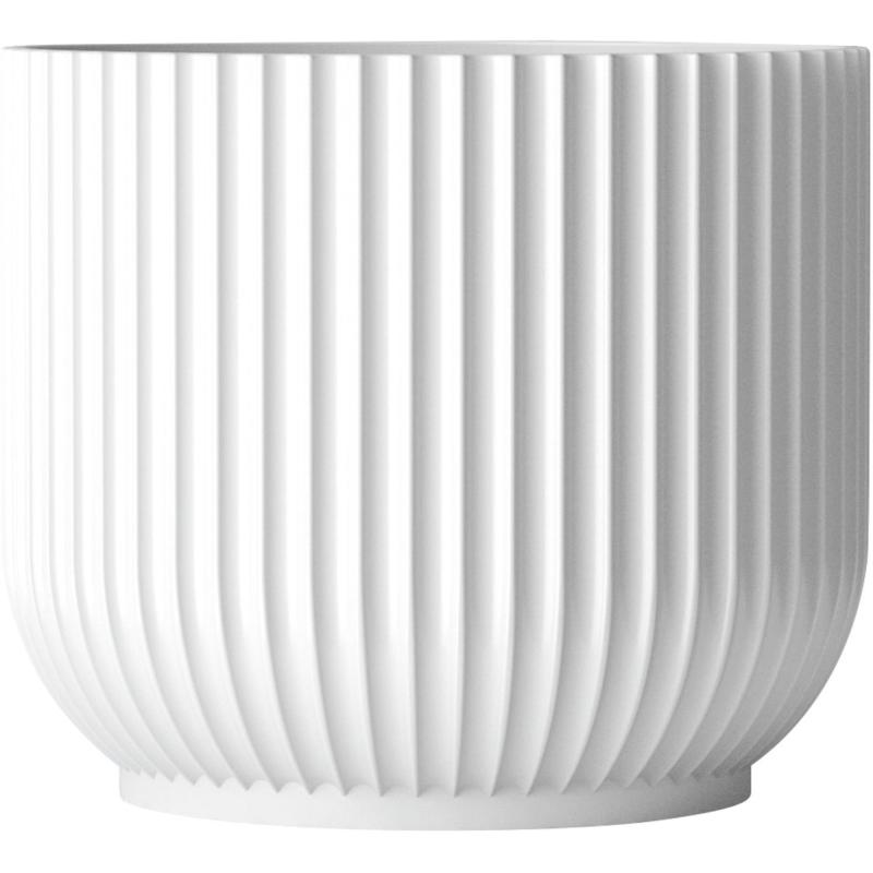 Flowerpot, Stor (h 18,9 X ø 18 Cm.) fra Lyngby Porcelæn