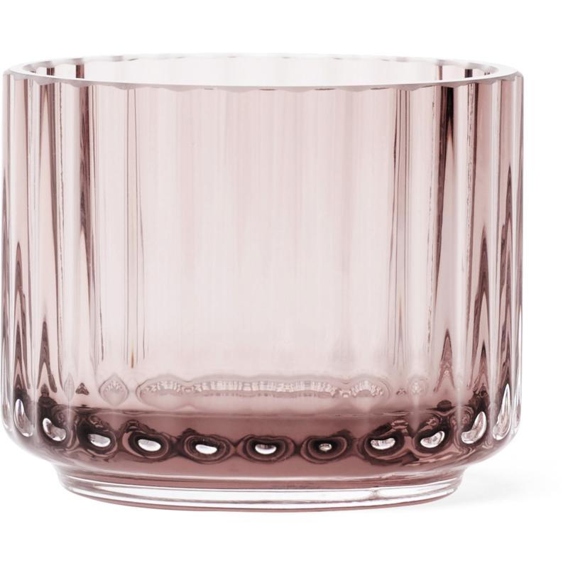 Fyrfadsstage, Glas Lille, Burgundy fra Lyngby Porcelæn
