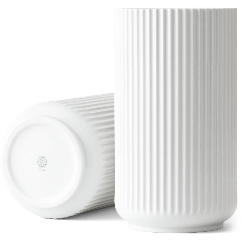 Lyngbyvasen 31 Cm., Porcelæn   Hvid fra Lyngby Porcelæn