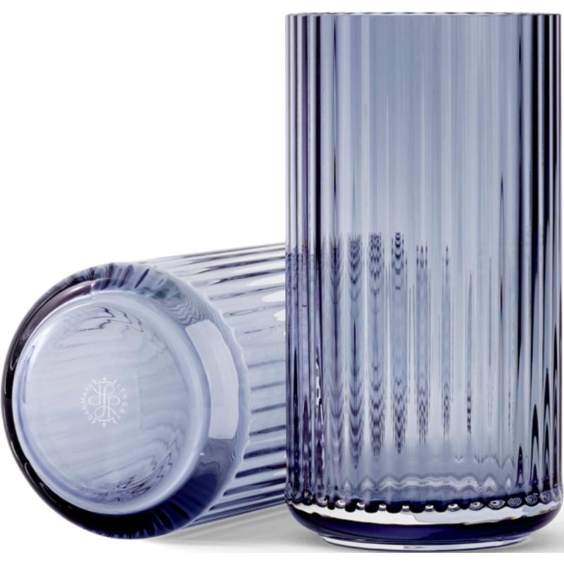 Lyngbyvasen 20 Cm., Glas   Midnight Blue fra Lyngby Porcelæn