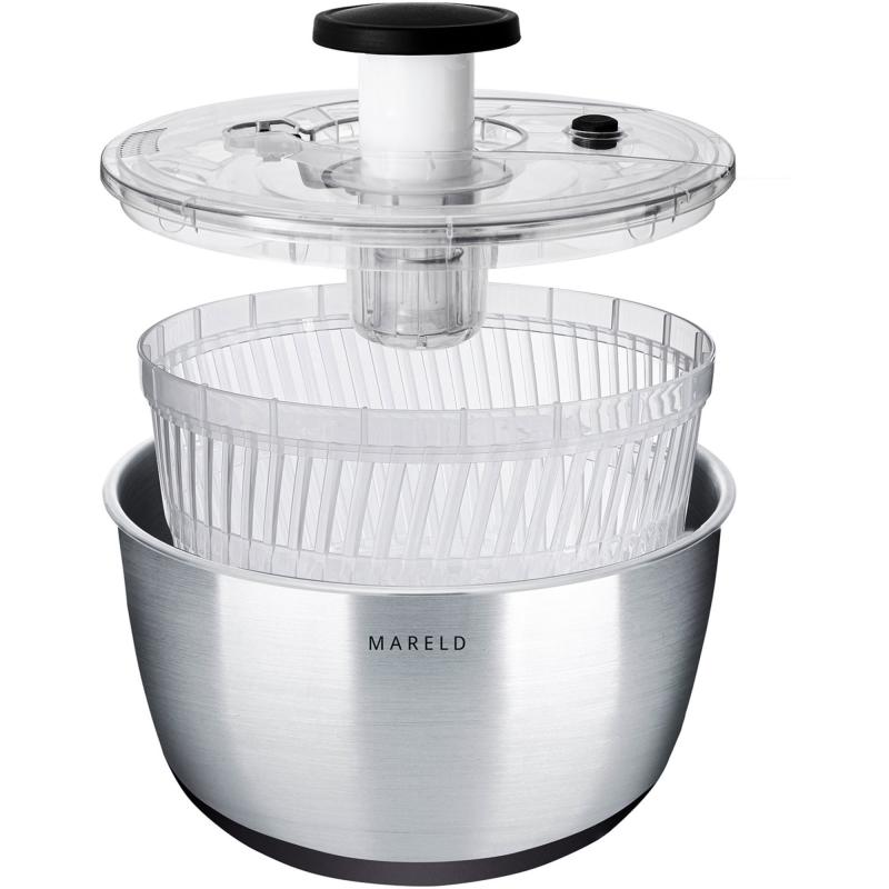 Salatslynge Med Pumpe 6 Liter, Rustfrit Stål fra Mareld