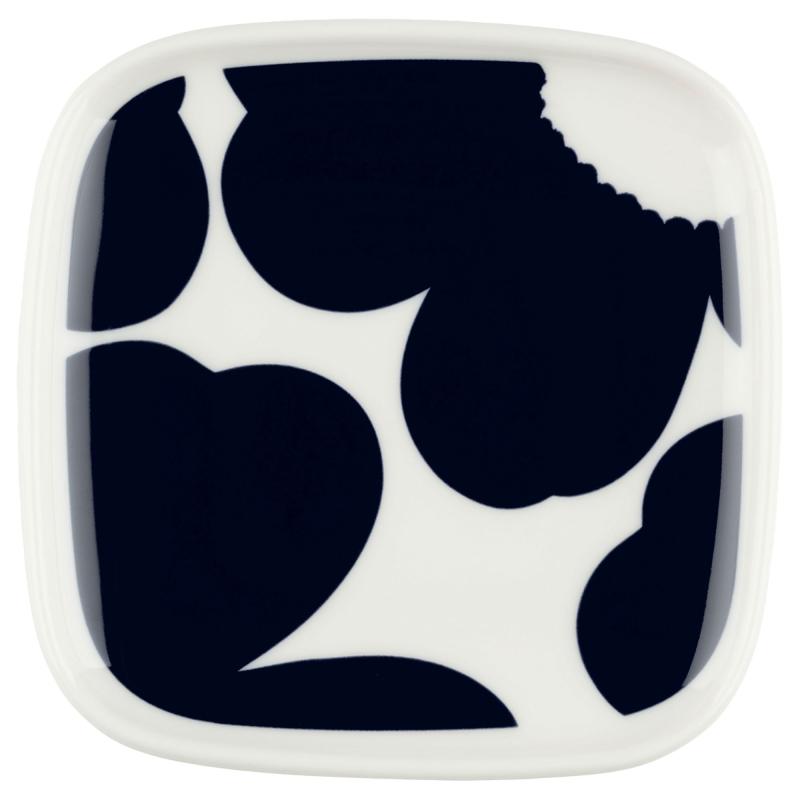 Iso Unikko Tallerken 10 Cm, Hvid Blå fra Marimekko