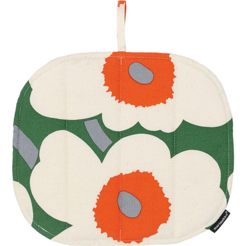 Pieni Unikko Grydelap, Grøn Orange fra Marimekko