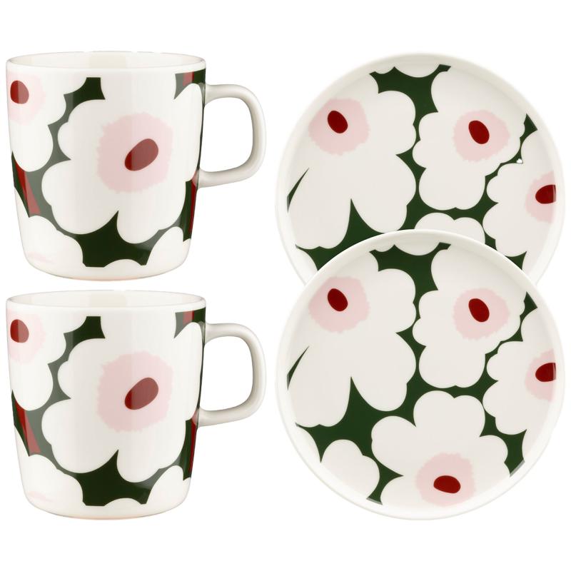 Unikko Morgenmadssæt 4 Dele fra Marimekko