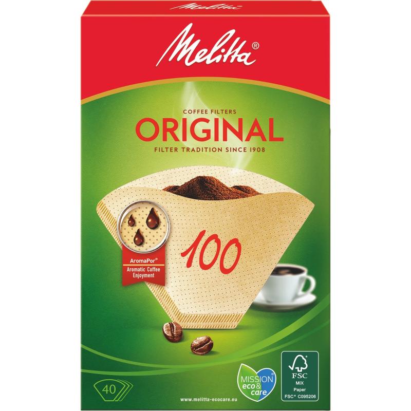 100 40 Ubleget Kaffefiltre fra Melitta
