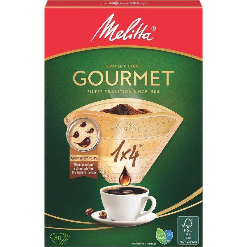1x4 80 Gourmet Kaffefiltre fra Melitta
