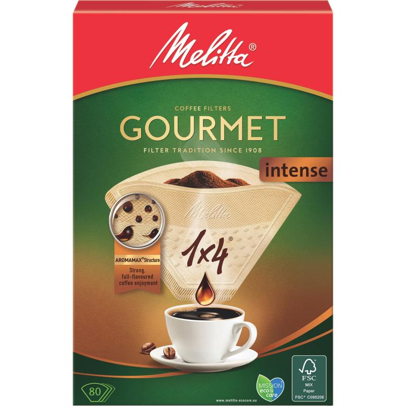 1x4 80 Gourmet Intense Kaffefiltre fra Melitta