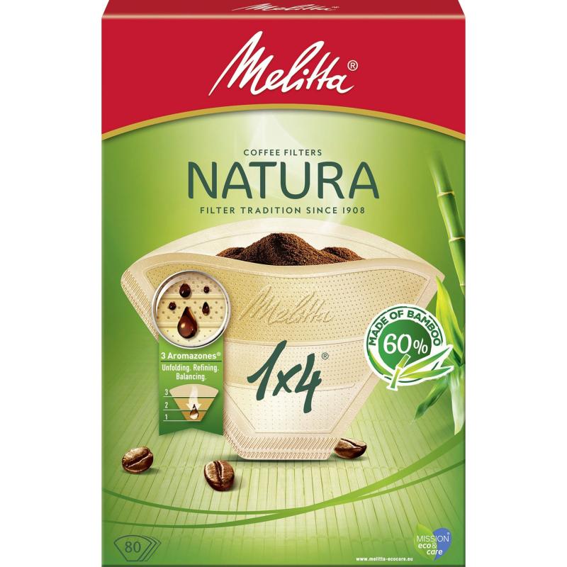 1x4 80 Natura Kaffefiltre fra Melitta