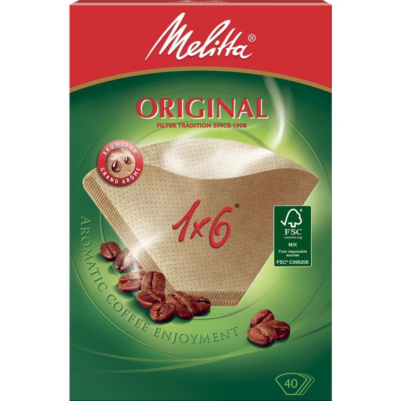 Original Kaffefilter 1x6 40 Stk. fra Melitta
